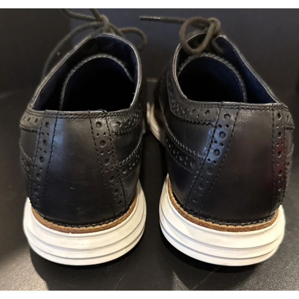 Cole‎ Haan Lunar Grand Mens 12 M Wingtip Oxfords Dress Shoes Black C12007